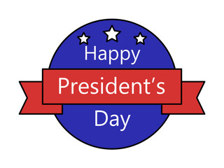 President day stars icon. Simple line, outline elements of color public holiday icons for ui and ux website or mobile application on white background