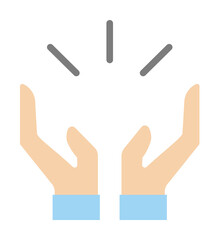 Paying hands Ramadan icon. Simple color elements of islam icons for ui and ux, website or mobile application on white background