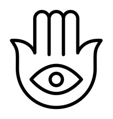 Hamsa Ramadan icon. Simple line elements of islam icons for ui and ux, website or mobile application on white background
