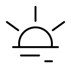 Sunrise Ramadan icon. Simple line elements of islam icons for ui and ux, website or mobile application on white background