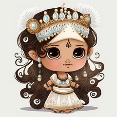 chibi portrait of a girl in a hat