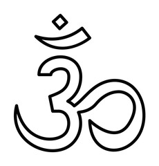 Om sign, Buddhism icon. Simple line, outline religion icons for ui and ux, website or mobile application on white background