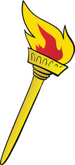 Olympic torch burning