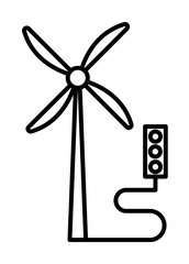 smart farm, windmill icon. Element of smart farm icon. Thin line icon for website design and development, app development. Premium icon on white background