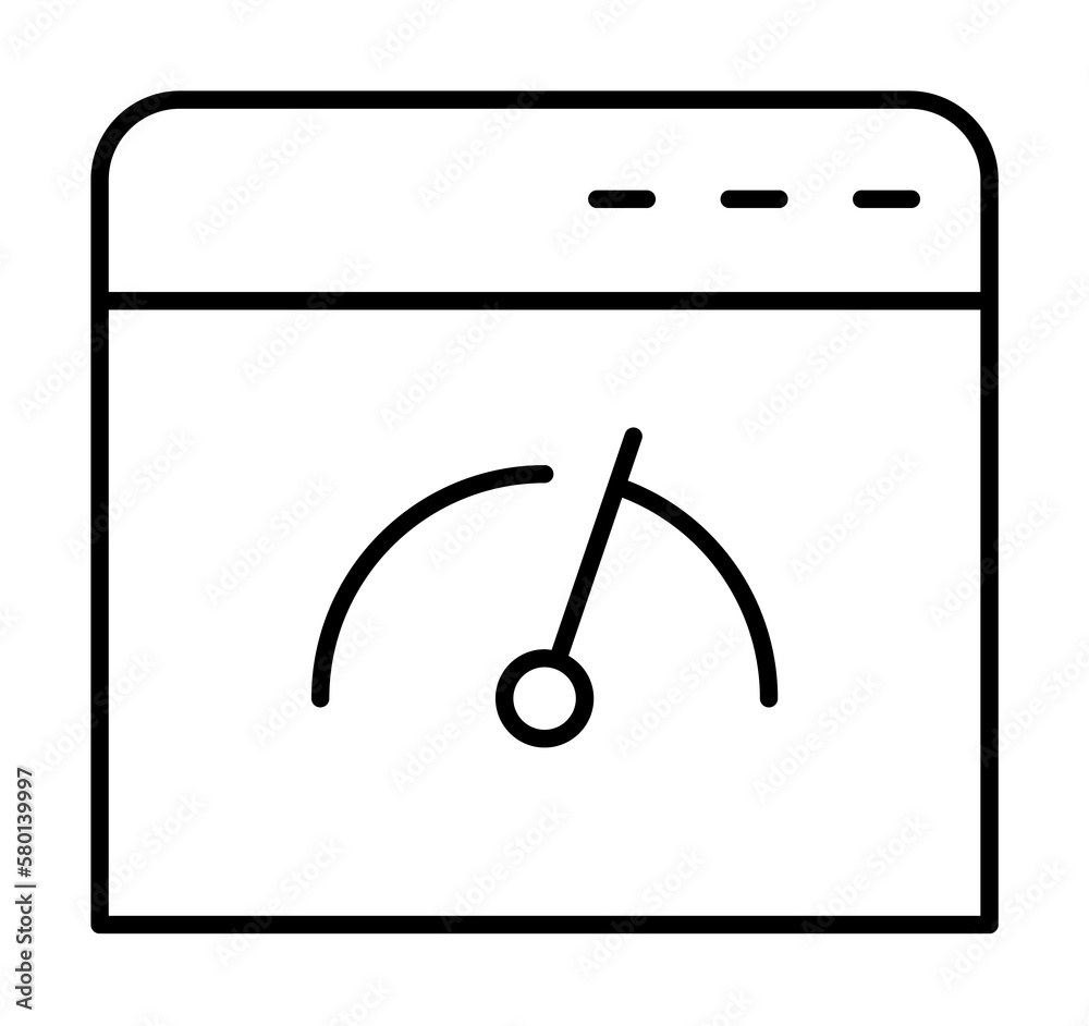 Poster speed speedometer icon. element of speed for mobile concept and web apps illustration. thin line ico