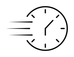 time , speed icon. Element of speed for mobile concept and web apps illustration. Thin line icon for website design and development, app development. Premium icon on white background