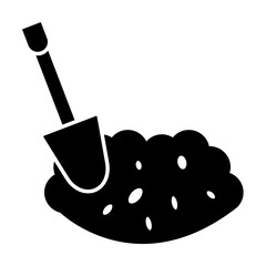 Shovel soil icon. Simple fertile land icons for ui and ux, website or mobile application on white background