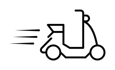 speed scooter icon. Element of speed for mobile concept and web apps illustration. Thin line icon for website design and development, app development. Premium icon on white background