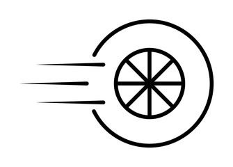 Obraz premium speed wheel icon. Element of speed for mobile concept and web apps illustration. Thin line icon for website design and development, app development. Premium icon on white background