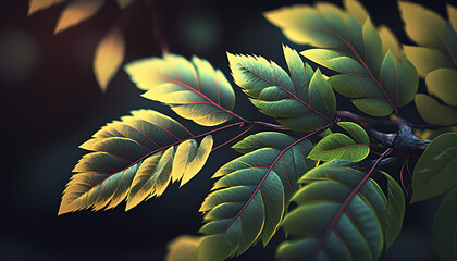 green fern leaves. Nature background. Closeup wallpaper 