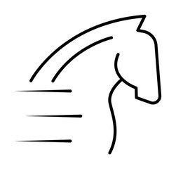 speed horse icon. Element of speed for mobile concept and web apps illustration. Thin line icon for website design and development, app development. Premium icon on white background © rashadaliyev