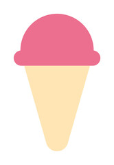 Ice cream, eat icon. Simple color elements of vacation icons for ui and ux, website or mobile application on white background