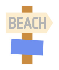 Signboard, beach icon. Simple color elements of vacation icons for ui and ux, website or mobile application on white background