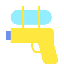 Gun, water icon. Simple color elements of vacation icons for ui and ux, website or mobile application on white background