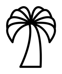 Palm, tree icon. Simple line, outline elements of vacation icons for ui and ux, website or mobile application on white background