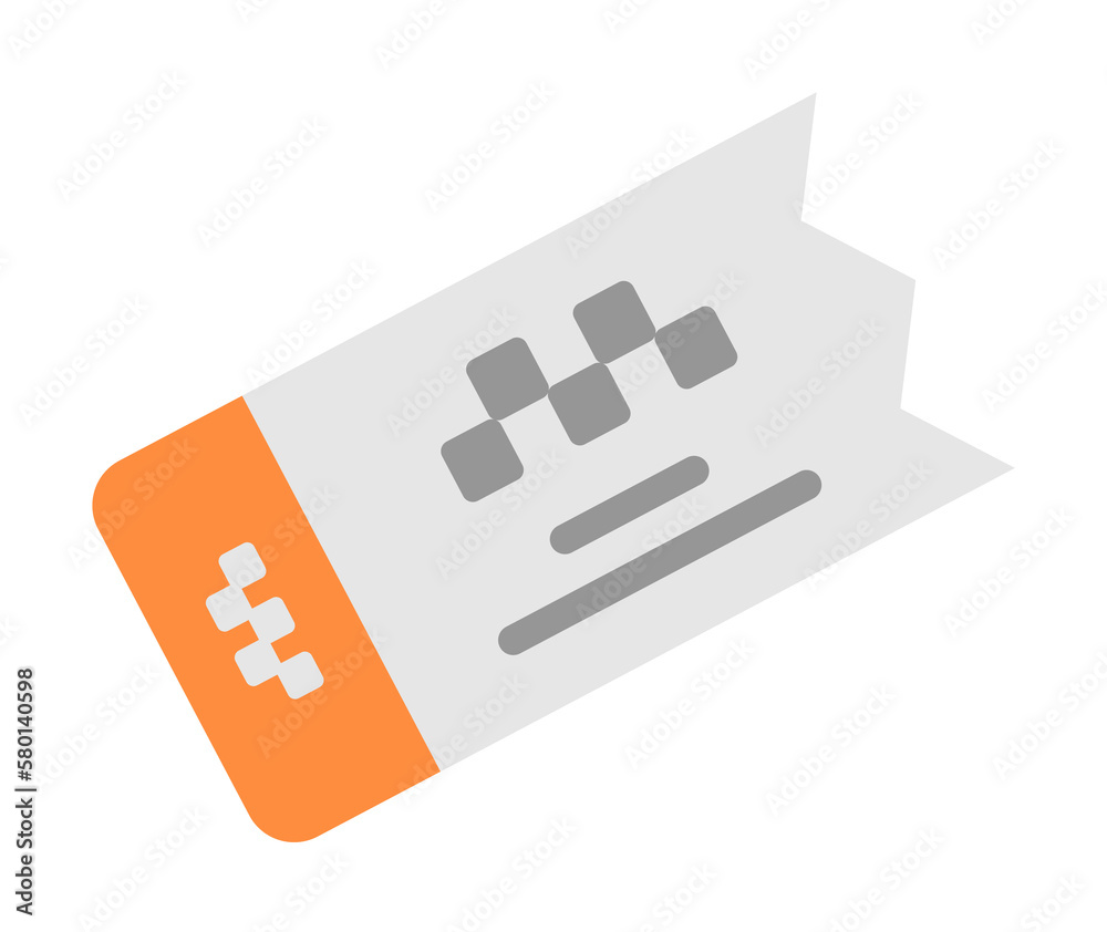Poster ticket icon. simple color elements of taxi service icons for ui and ux, website or mobile applicatio