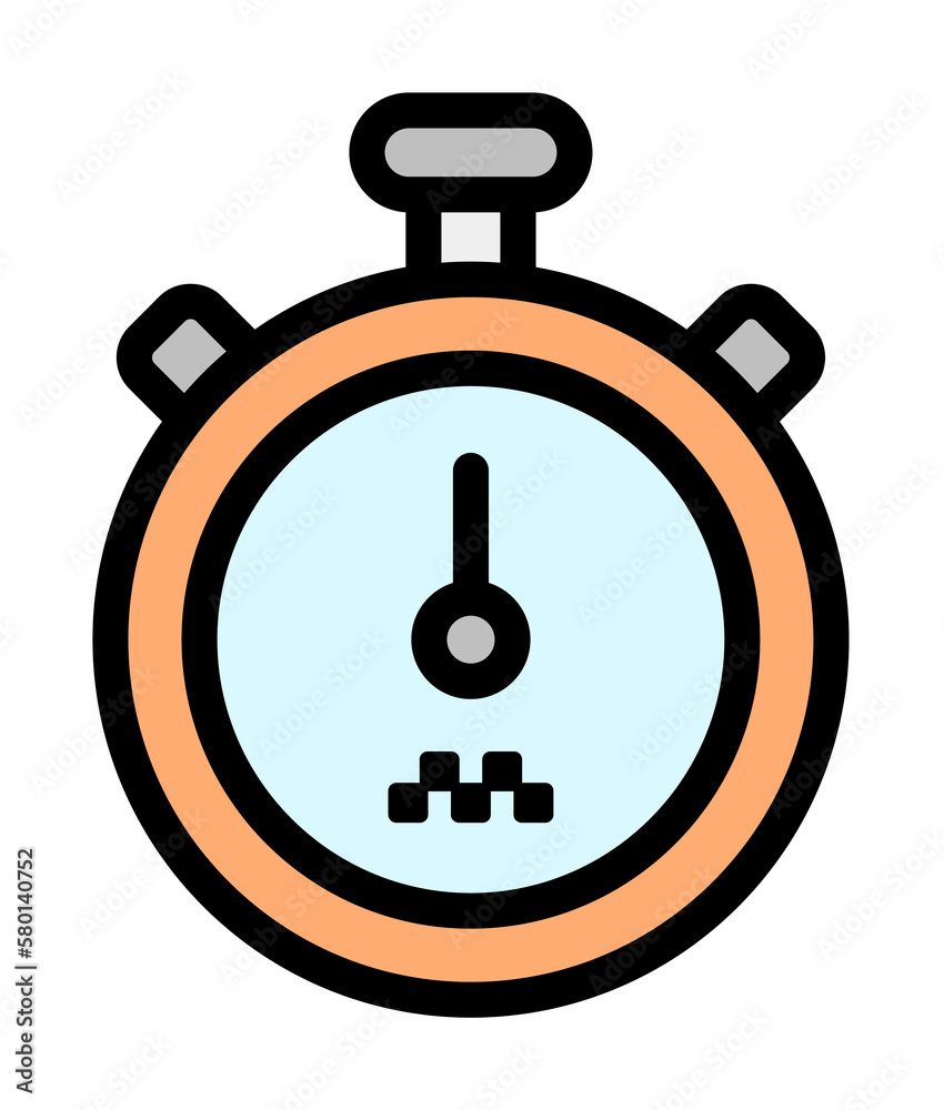 Poster stopwatch icon. simple color with outline elements of taxi service icons for ui and ux, website or m