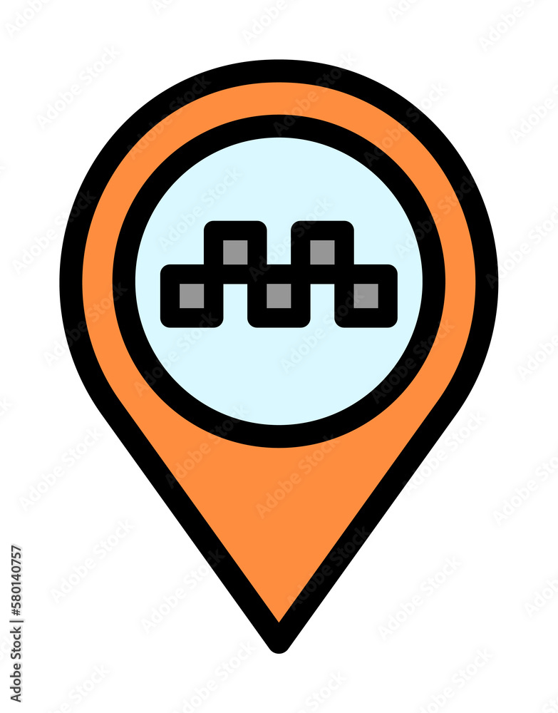 Poster placeholder icon. simple color with outline elements of taxi service icons for ui and ux, website or