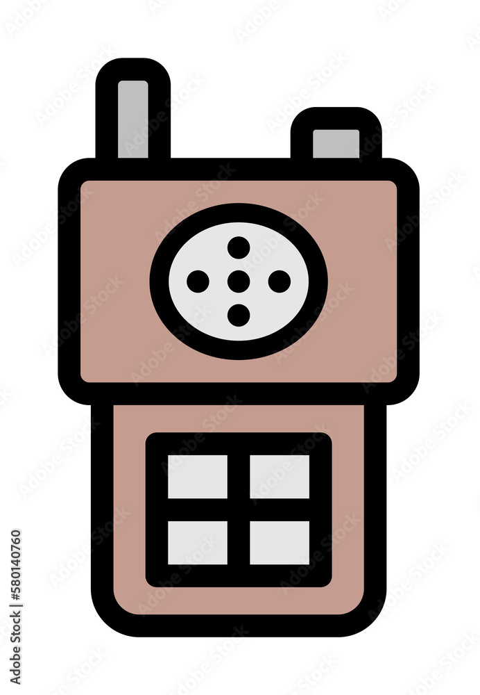 Poster walkie talkie icon. simple color with outline elements of taxi service icons for ui and ux, website 