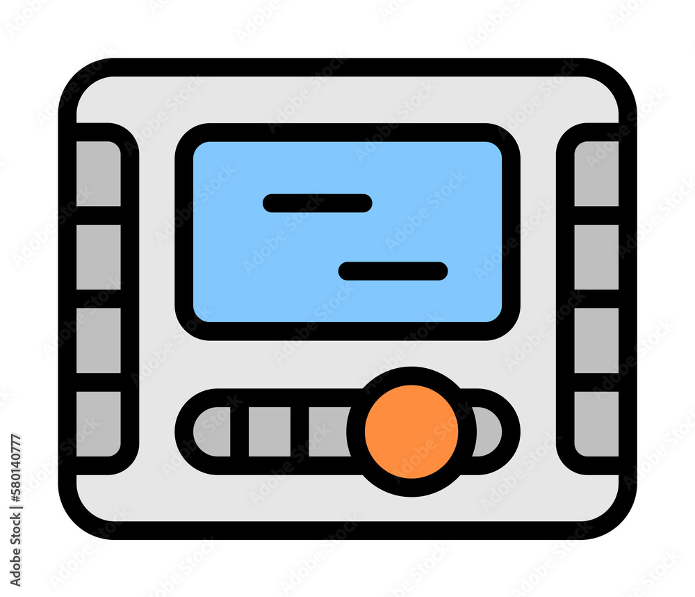 Poster monitor icon. simple color with outline elements of taxi service icons for ui and ux, website or mob