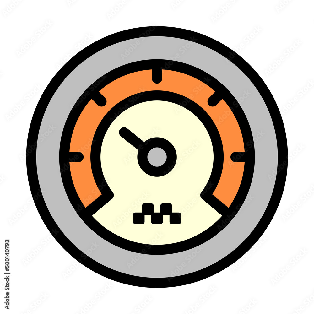Poster speedometer icon. simple color with outline elements of taxi service icons for ui and ux, website or