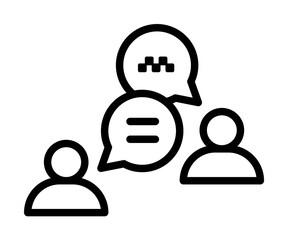 Conversation icon. Simple line, outline elements of taxi service icons for ui and ux, website or mobile application on white background