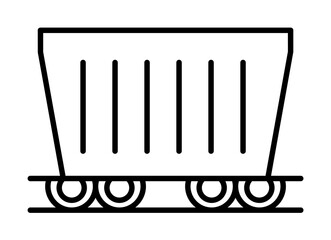 Railway carriage train icon. Element of train station icon on white background