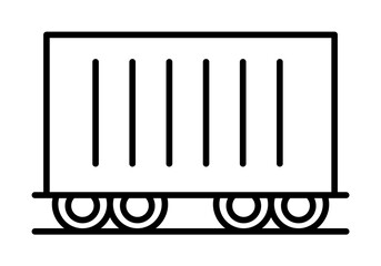 Railway carriage train icon. Element of train station icon on white background