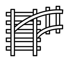 Railway railroad icon. Element of train station icon on white background