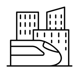 City train icon. Element of train station icon on white background