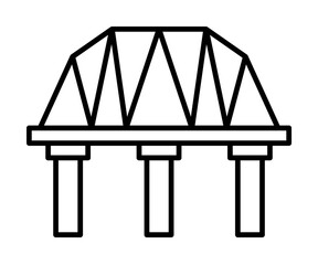 Bridge railway icon. Element of train station icon on white background