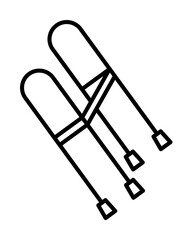 Walker for disabled person icon. Simple line, outline elements of traumatology icons for ui and ux, website or mobile application on white background