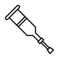 Crutches traumatology icon. Simple line, outline elements of traumatology icons for ui and ux, website or mobile application on white background