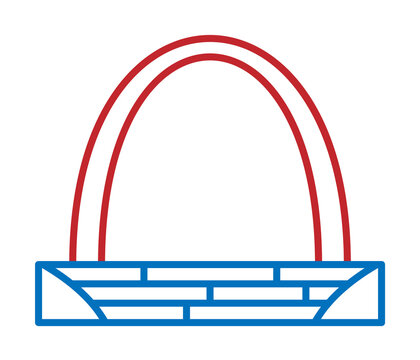 recommend clip art: USA, gateway arch icon. Element of USA culture icon. Thin line icon for website design and development, app development. Premium icon on white background
