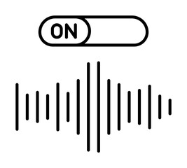 Equalizer, on icon. Simple line, outline elements of voice assistant for ui and ux, website or mobile application on white background