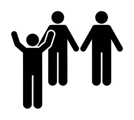 People help man icon. Simple glyph pictogram of volunteer icons for ui and ux, website or mobile application on white background