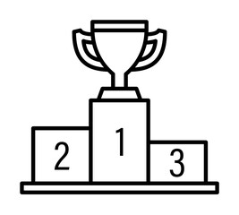 Podium, winner icon. Element of winner line icon on white background