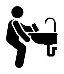 Cleaning, sink, tap icon. Element of workers icon. Premium quality graphic design icon. Signs and symbols collection icon for websites, web design on white background