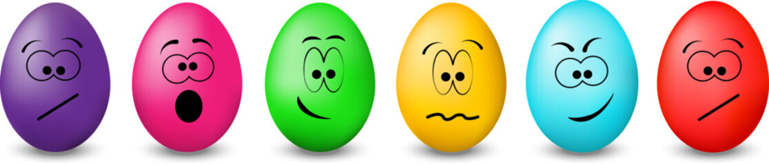 Easter Eggs collection.Set of Easter colorful eggs icons.Set of painted Easter eggs. Colorful cartoon eggs