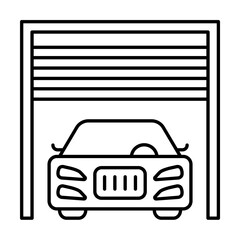 Inside garage, car repair icon. Simple line, outline elements of garage icons for ui and ux, website or mobile application on white background