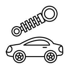 Zipper, car repair icon. Simple line, outline elements of garage icons for ui and ux, website or mobile application on white background