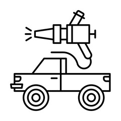 Car painting, car repair icon. Simple line, outline elements of garage icons for ui and ux, website or mobile application on white background