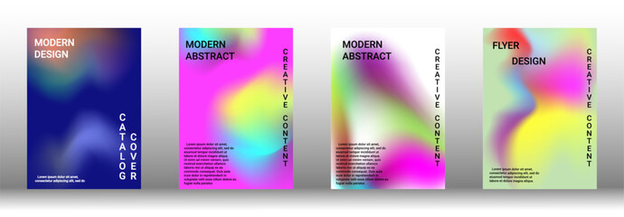 Artistic covers design. Creative fluid colors backgrounds. Set of abstract covers