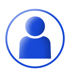 blue people profile circle icon