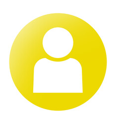 yellow people profile circle icon