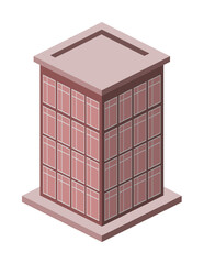 isometric office building. Element of color isometric building. Premium quality graphic design icon. Signs and symbols collection icon for websites, web design on white background