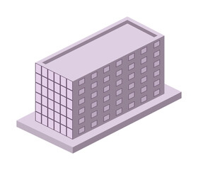 isometric apartments building. Element of color isometric building. Premium quality graphic design icon. Signs and symbols collection icon for websites, web design on white background