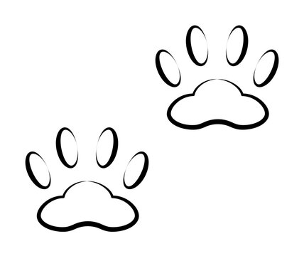 Cat tracks icon. Element of animal track for mobile concept and web apps. Hand drawn Cat tracks icon can be used for web and mobile on white background