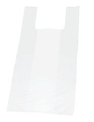 White plastic bag. vector illustration