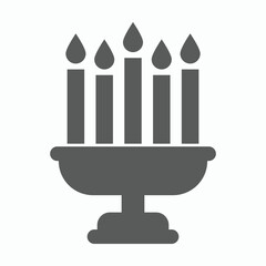 candle icon, beeswax candle vector